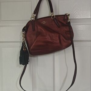Coach Red Leather Women's Bag
